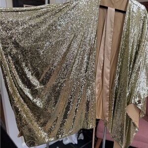 Vintage Joan Boyce Gold Sequin Cape
